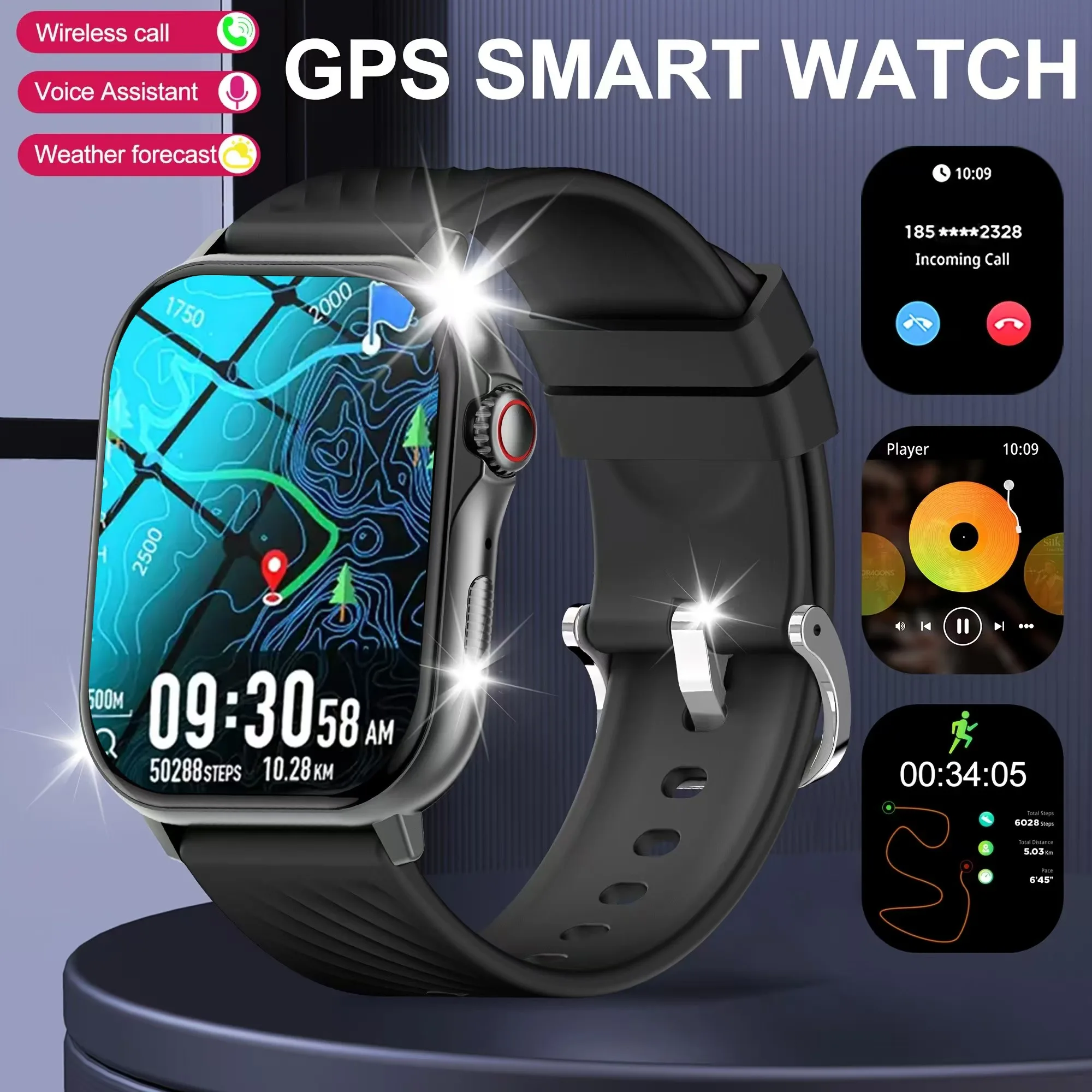 

Умные часы PEJE с GPS, компасом, AMOLED-экраном 5,41 см, батарея, IPX8/1ATM, спортивная запись, 100 режимов упражнений