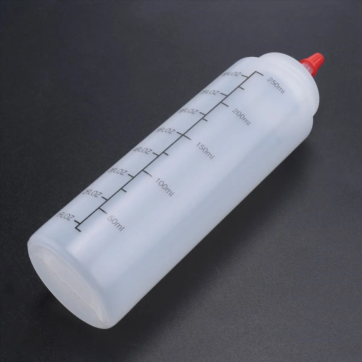 X10A 12-Pack 8 Oz Condiment Squeeze Bottles with Red Tip Cap - Plastic Squirt Bottle for Ketchup, Sauces, Syrup