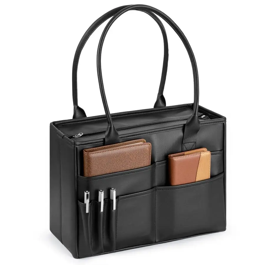 

Tote Bag, Portable File Organizer Box Hanging Filing Box Desktop File Folder Document Storage Organizer with Pockets and Handles