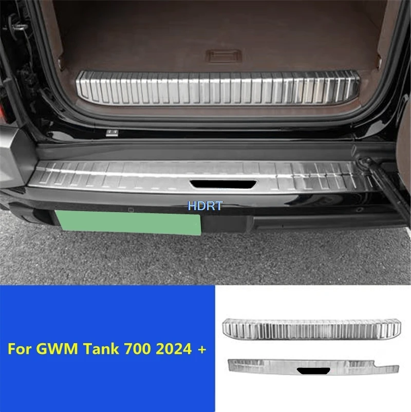 Car Styling Rear Guard Boot Plate Trunk Trim Protector Cover Interior Decoration Accessories For Great Wall GWM Tank 700 2024 +