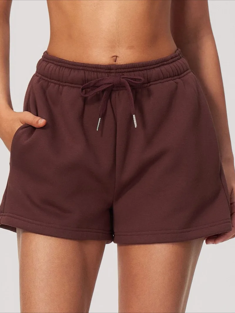 Fashion Casual Elastic Waist Shorts Sportwear Women Lace-up Short Sweatpants Female Running Fitness Shors Gym Clothes Activewear