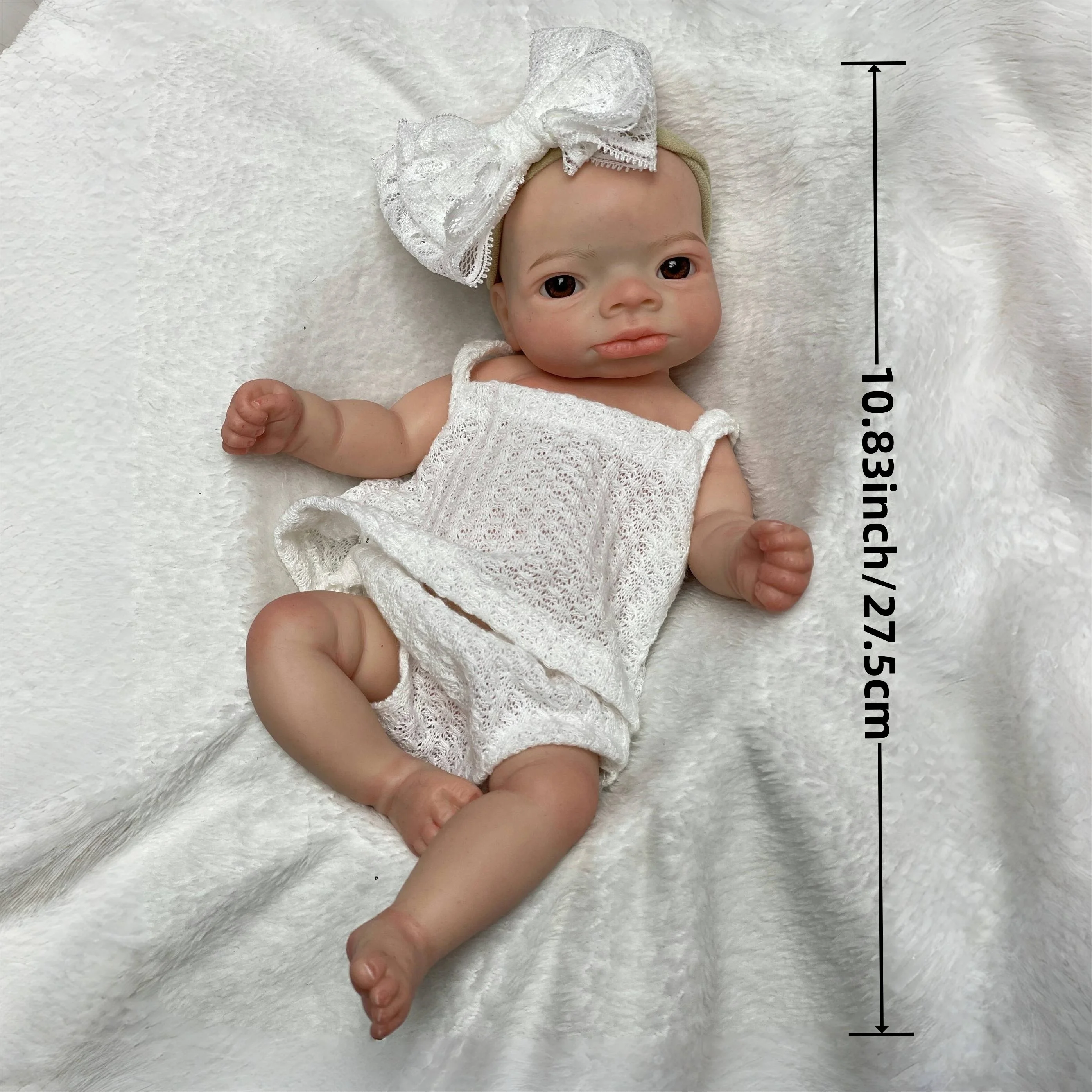 10Inch Open Eyes Girls Silicone Bebe Reborn Doll Handmade Painted Full Body Soft Silicone Newborn Baby Doll For Kid De Silicone