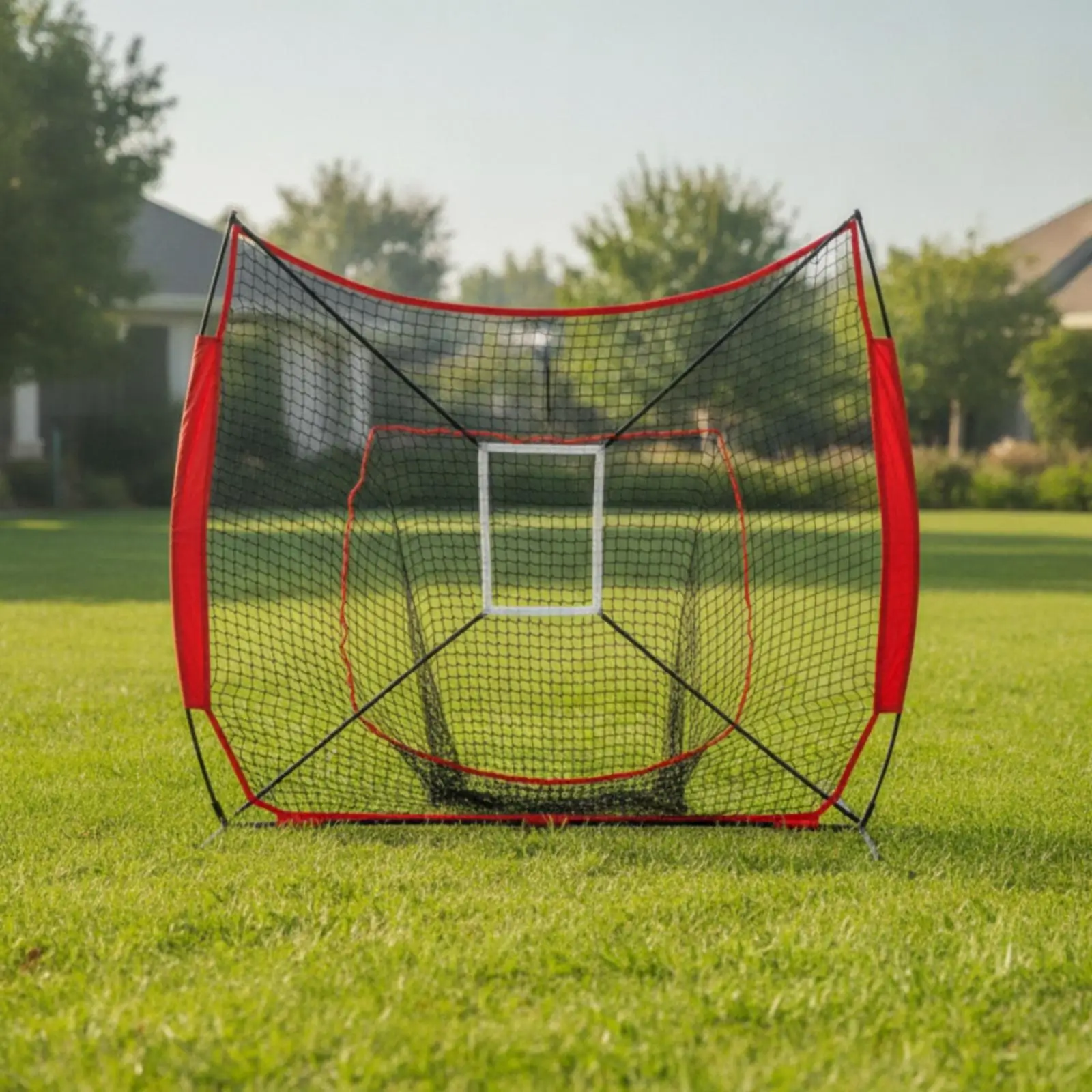 Practice Net with Target Freestanding Baseball Practice Net Portable for Coaches