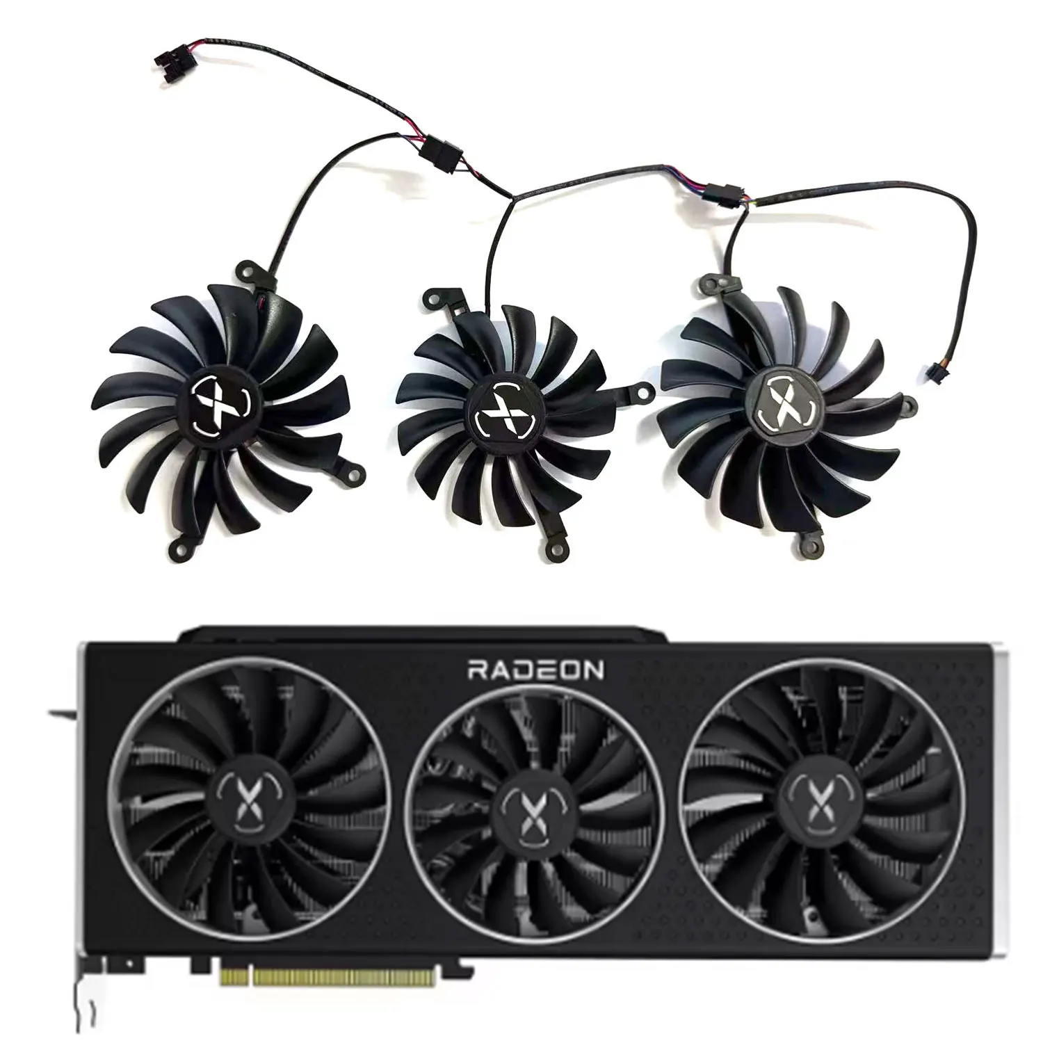 NEW CF9015U12D CF1015U12D 95MM 87MM 4PIN RX 6800XT GPU Fan for XFX Speedster MERC 319 AMD Radeon RX 6800 6800XT V1