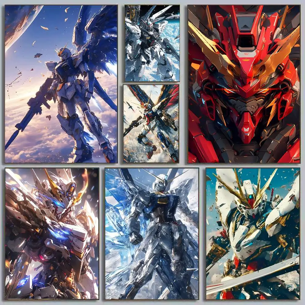 Póster de Anime Gundam Mobile Suit Strike Freedom Seed Destiny, Arte de Pared en Lienzo HD, Decoración Impermeable