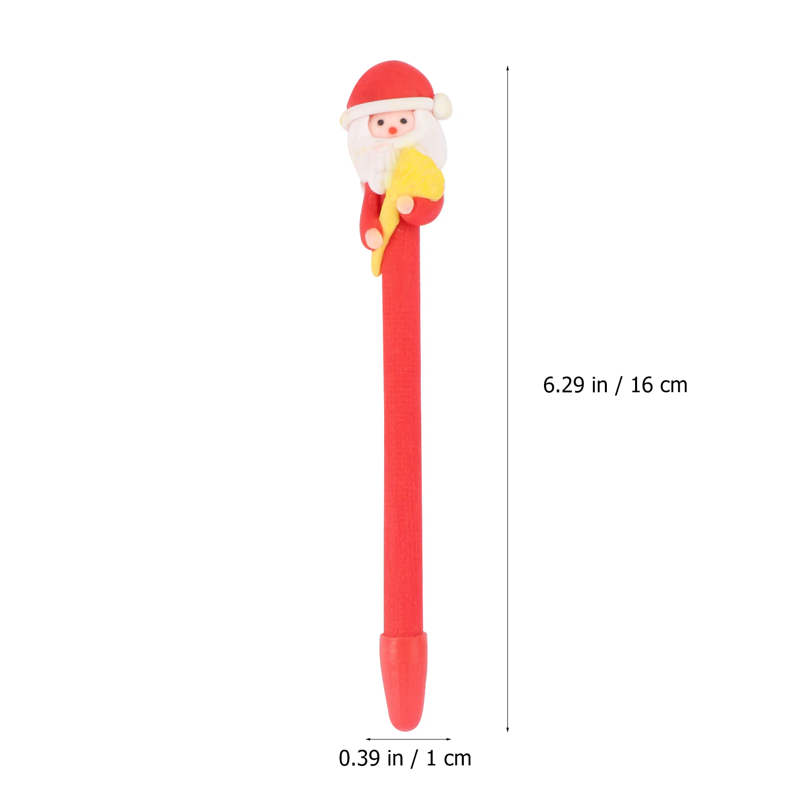 

6 Pcs Soft Ceramic Pen Kids Snowman Ball Clay Kawaii Stationery Fragrance Christmas Style Red Office