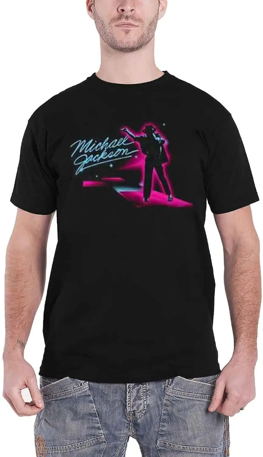 Michael Jackson T Shirt Neon Billie Jean Pose Official Unisex Black