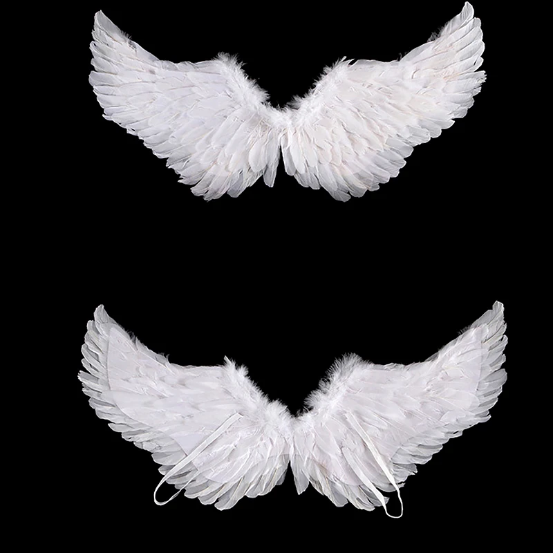 White Angel Feather Wing Cospaly Stage Children's Gift Photo Prop Cosplay Wing Christmas New Year Holiday Party Dress Up Prop