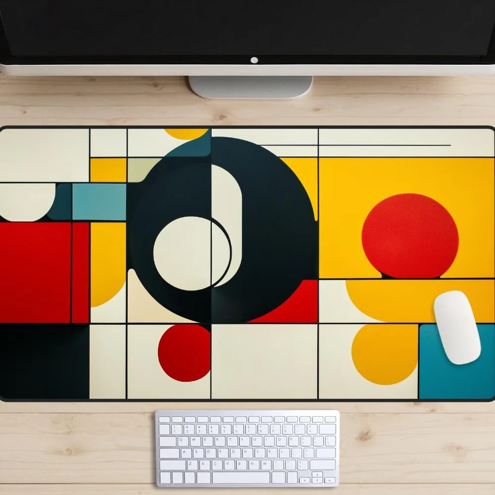 Vintage Pop Art Desk Mat, 1970's Designer Art Desk Pad, Trendy Workspace, alfombrillas para escritorio tapis de souris