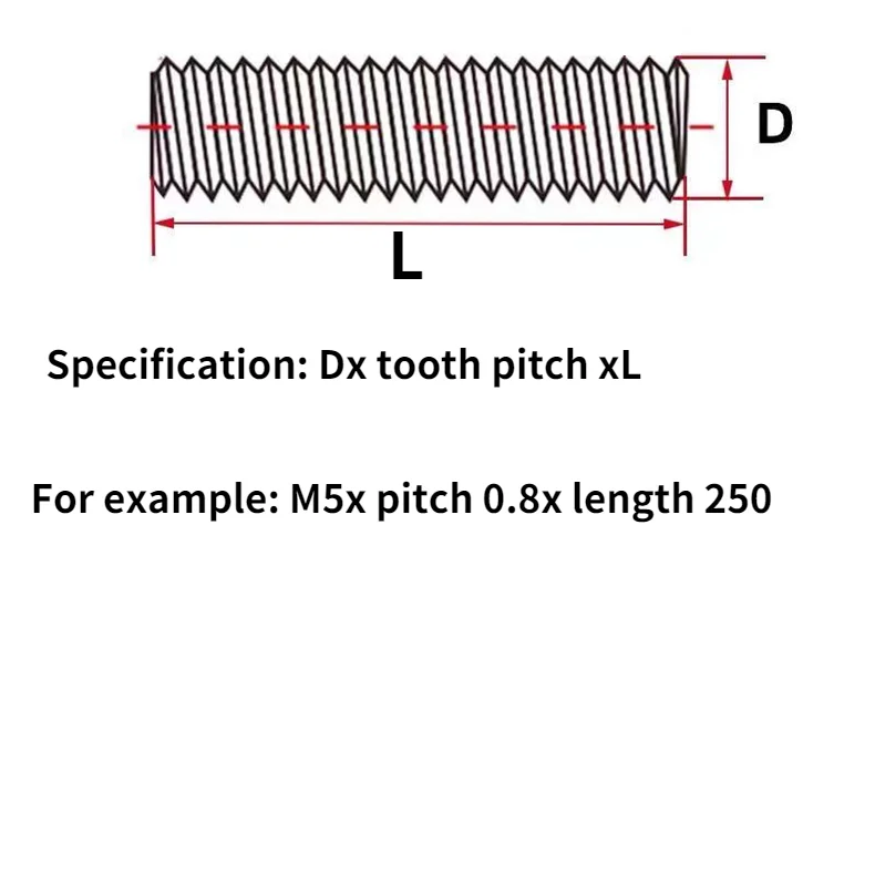 M4 M5 M6 M8 M10 M12 M14-m24 304 Stainless Steel Threaded Rods Full Thread Rod Bar Stud Left Screw Wire Rod