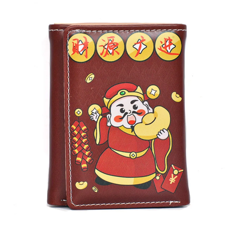 

Cute Leather Short Folding Wallet 7 Card Slots 1 Banknote Slots Money Coin Purse 1 Photo Bits Casual Clutch Gift