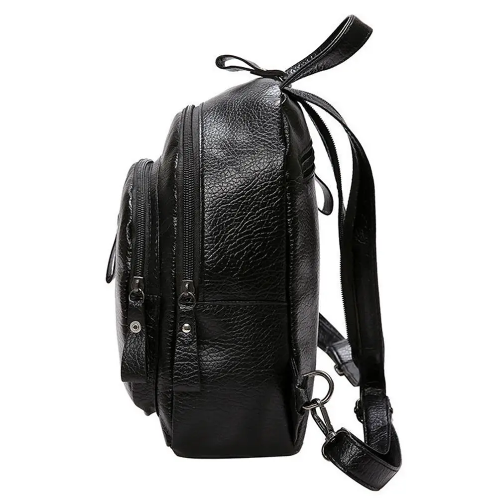 Fashion Waterproof Travel Women Backpack Shoulder Bag PU Leather Anti-theft