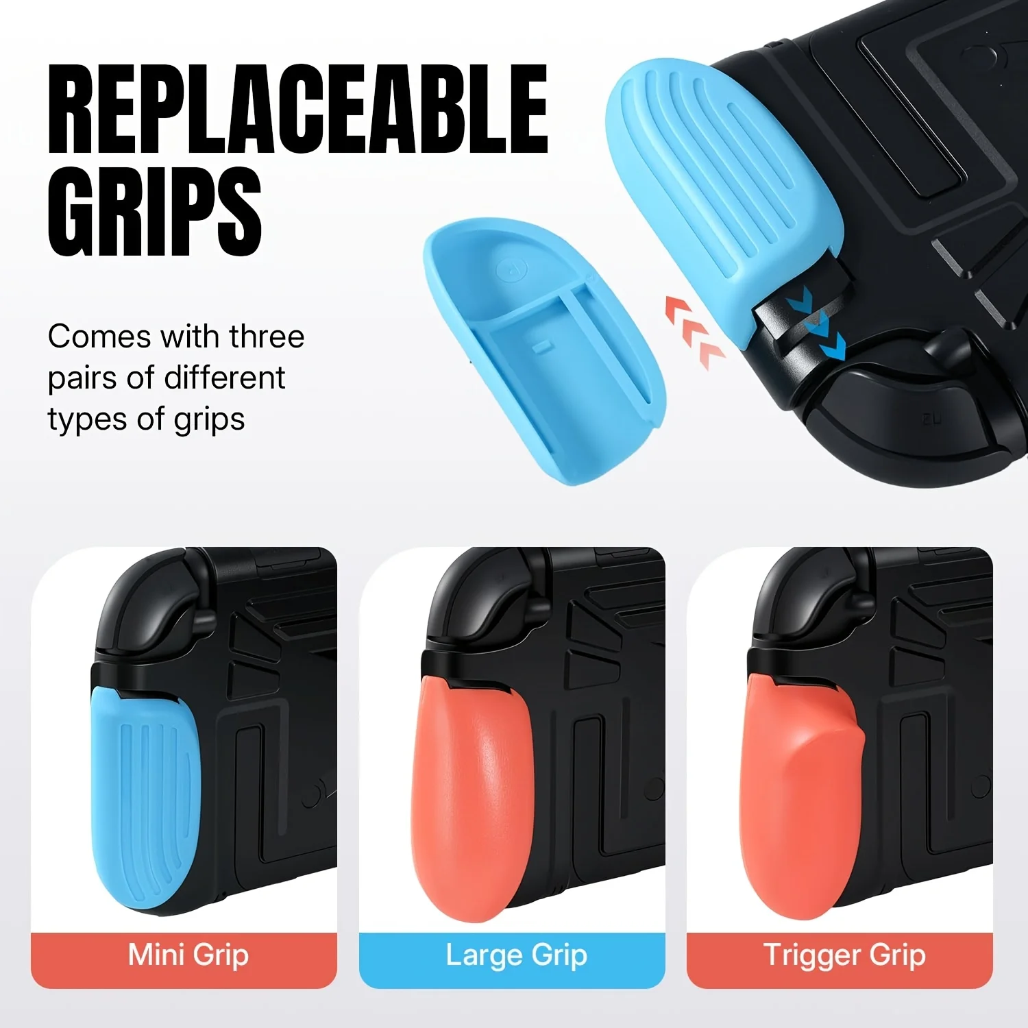Protective Grip Case for Nintendo Switch 2 Ergonomic Dockable Protective Shell with Interchangeable Grip Supports TV Mode