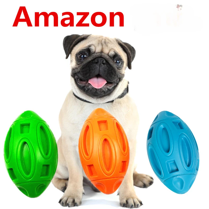 Explosive rubber sound football high quality pet ball grinding teeth chew chew dog toy ball puppy accessories puzzle