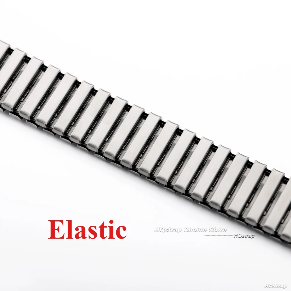ステンレス鋼弾性ストレッチストラップ見本マットポリッシュバンド金属拡張ストラップリストバンド 17 ミリメートル 20 ミリメートル時計アクセサリー