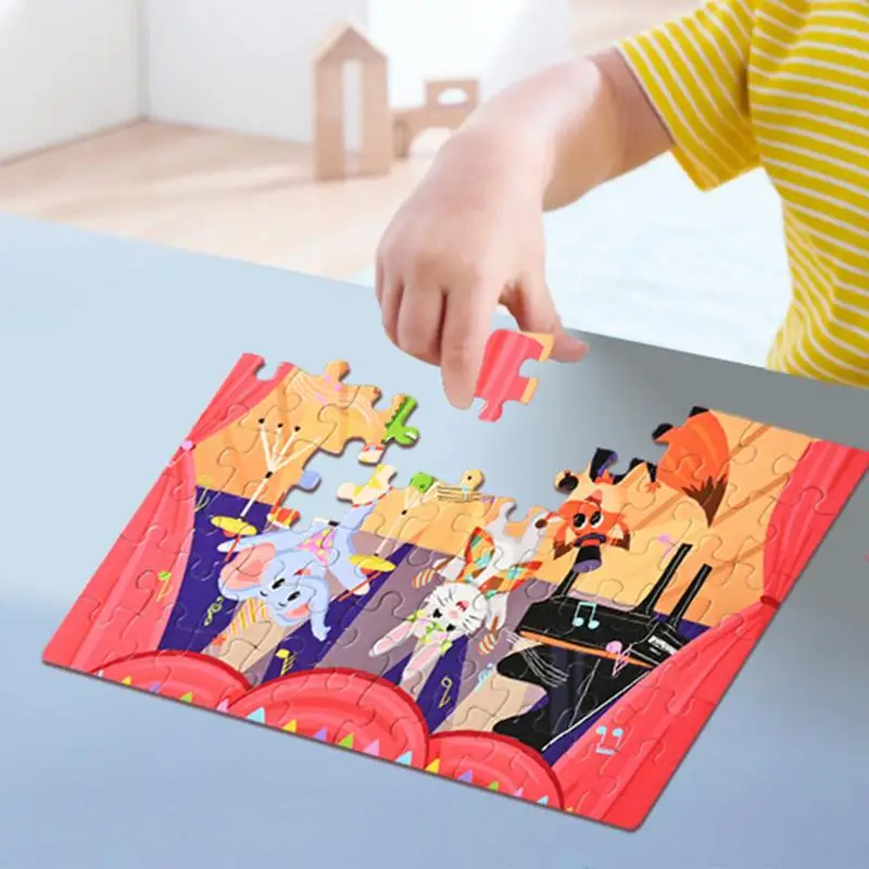 Puzzles For Kids Ages 3-5, 60pcs Toddler Puzzles Kids Cartoon Puzzles Travel Games, Early Childhood Toy, Enlightenment Toys