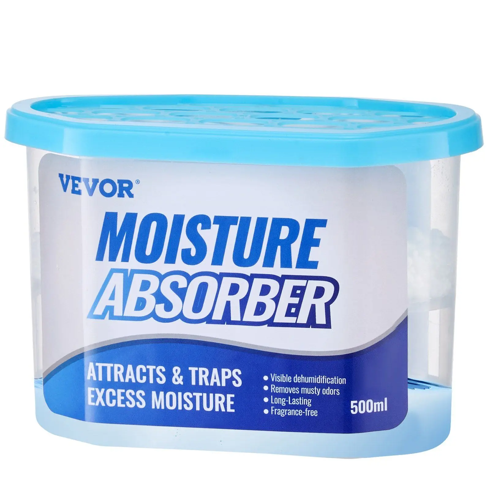 

VEVOR Moisture Absorber Boxes 10.8 oz 6 Packs Fragrance Free Dehumidifier for Bathroom Closet Kitchen