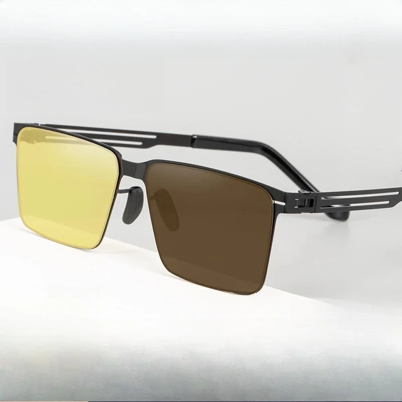 Men Photochromic Day Night Sunglasses Anti Glare Driving Light Sensitive UV400 Night Vision Driving Shades For Male Outdoor Trip