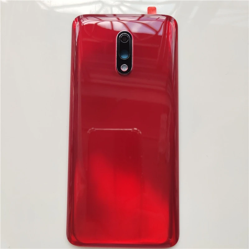 Szklana tylna osłona tylny Panel drzwi dla Oneplus 7 wymienna bateria części do naprawy obudowy dla jednego Plus 1 + 7 z obiektywem aparatu