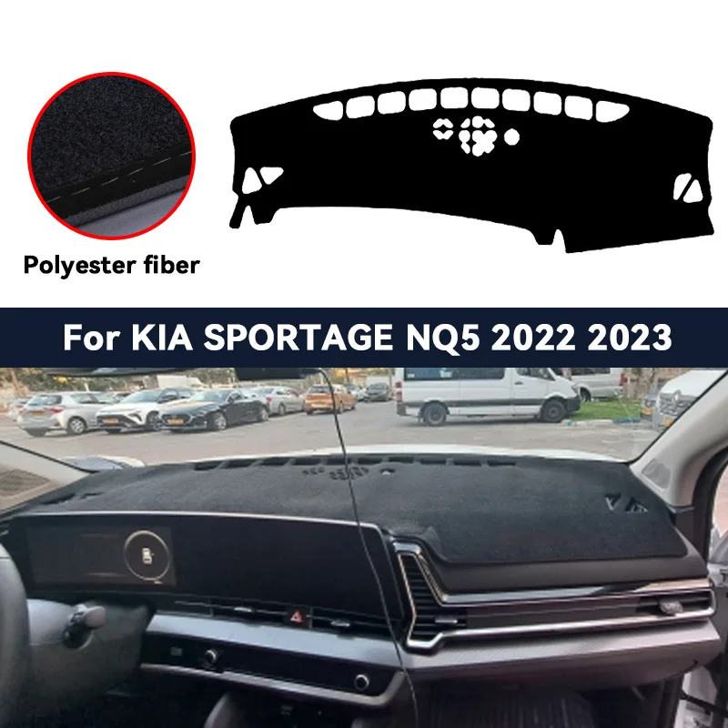 For KIA SPORTAGE NQ5 2022 2023 Car Dashboard Cover Mat Artificial leather Avoid light Sun Shade Mat Carpets Anti-UV Accessories