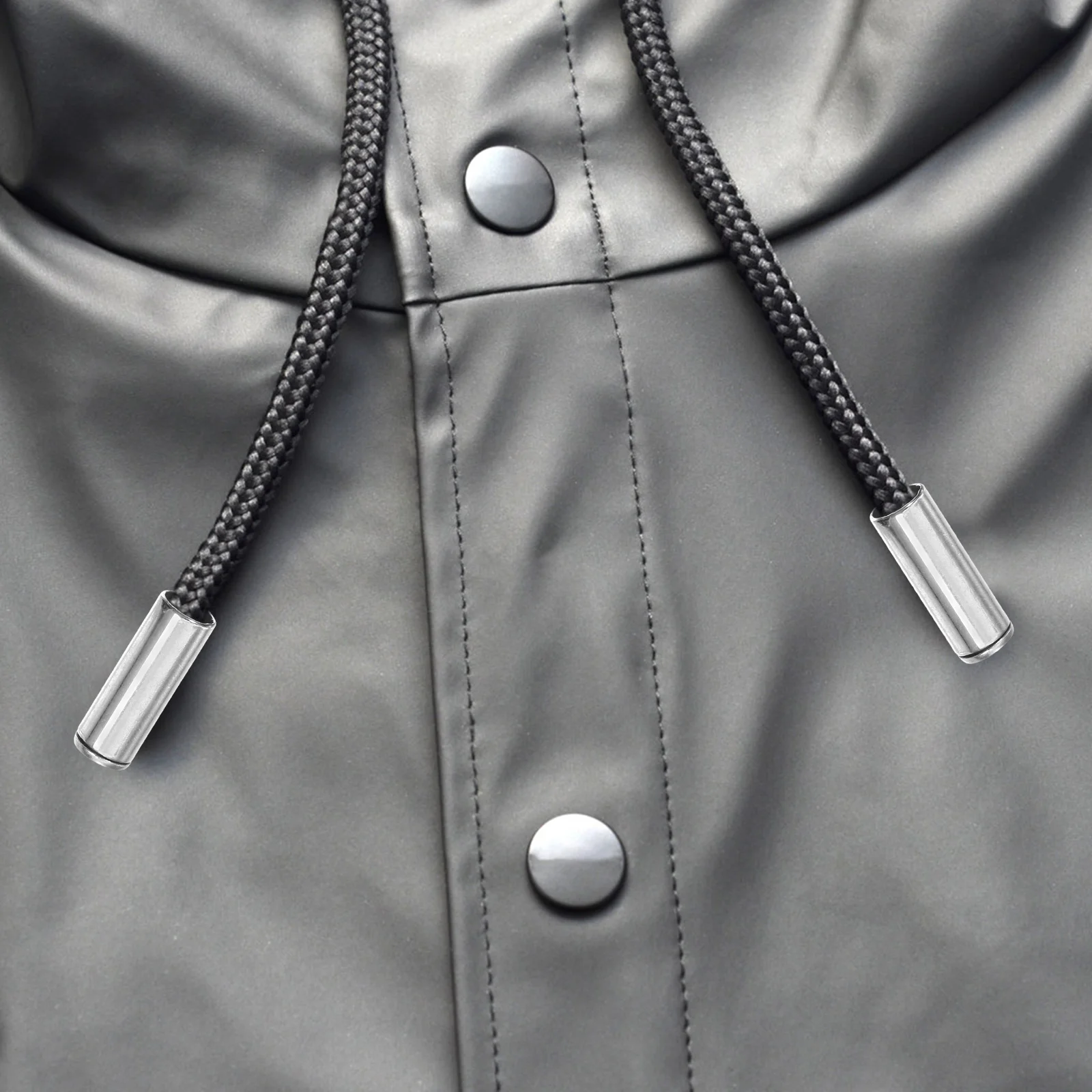 12 Pcs Metal Buckle Drawstring Cords Replacement Ends Pendant Aglets for Hoodies Repair Kit Silver Cap