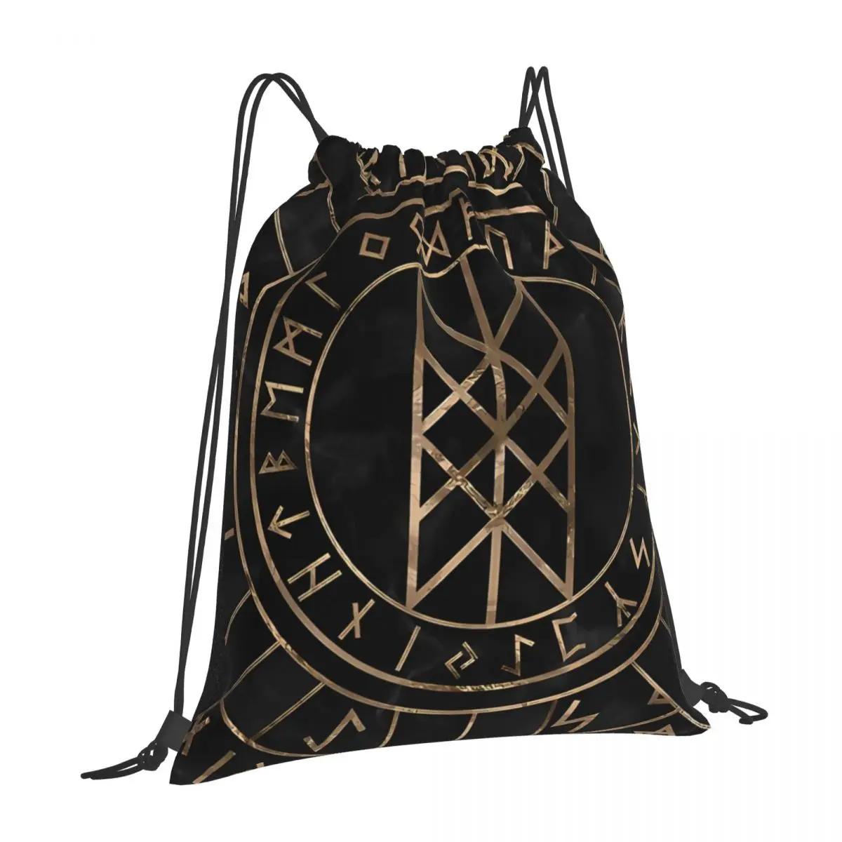 Web Of Wyrd V-Viking Age Cool Kawaii Drawstring Bags Hiking Shoe Clothes Storage Multi-function Teen Portable Rucksack Pouch