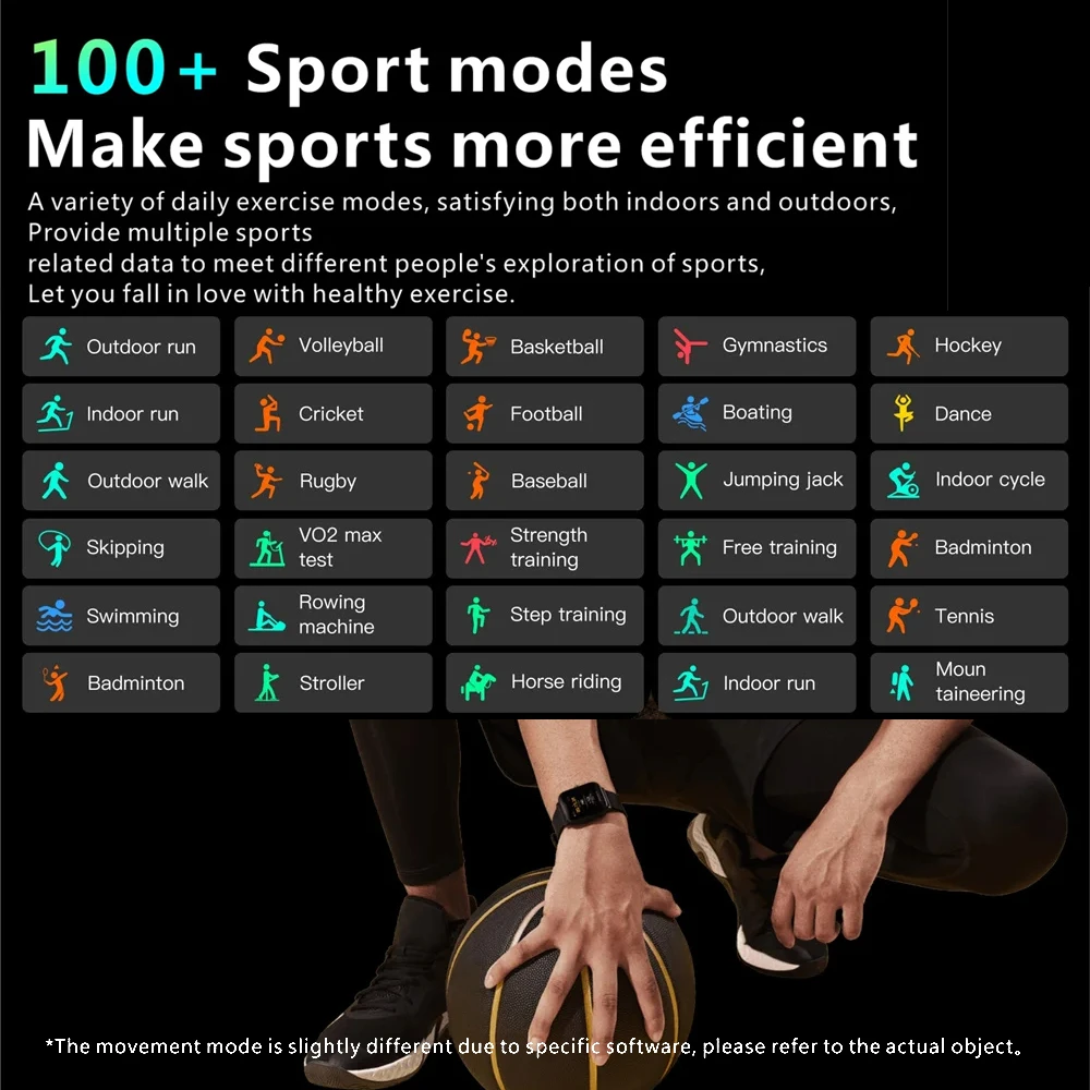 Kaimorui นาฬิกาอัจฉริยะ1.96นิ้ว, สมาร์ทวอท์ชโทรผ่านบลูทูธสำหรับผู้ชายและผู้หญิงสำหรับเล่นกีฬากลางแจ้งเครื่องวัดชีพจรเพื่อสุขภาพสำหรับ iOS Andriod