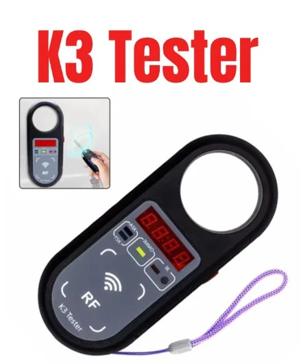 Black K3 Frequency Tester 100-999MHz ASK FSK Signal Detector With LCD Screen For Car Remote Key Door Handle Ignition Coil Test