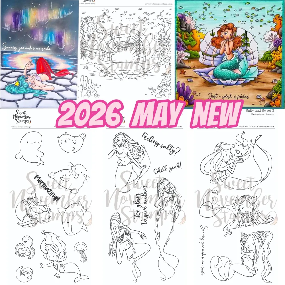 Clear Stamp Set - SN Gal Oceanne Metal Cutting Die And Stamps Scrapbooking Background DIY Decoration Craft Embossing Stencil