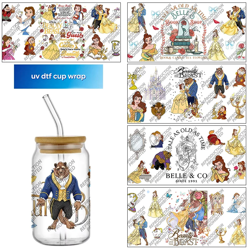 popular cartoon series Easy Peel Waterproof DIY Decals Transfers Uvdtf Crystal Stickers 16oz Uv Dtf Tumbler Cup Wraps Stickers