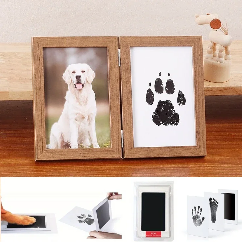 Handabdruck-Fußabdrücke, Stempelkissen, sicher, ungiftig, No-Touch-Haut, tintenlose Stempelkissen-Sets, Haustier, Katze, Hund, Pfotenabdrücke, Souvenirs, Geschenke, Hund