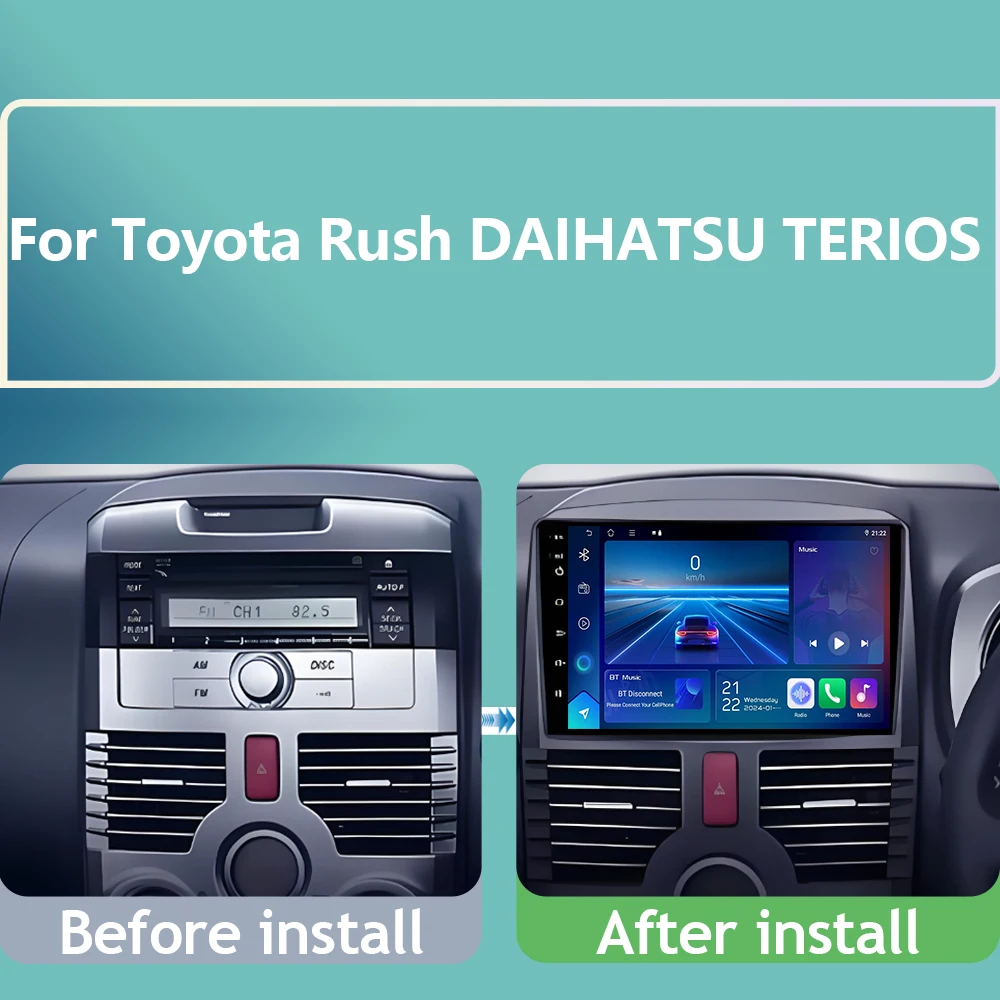 

8+256 BT For Toyota Rush DAIHATSU TERIOS Android 16 Radio Car Raido Multimedia Video Player GPS Carplay Android Auto Navigation