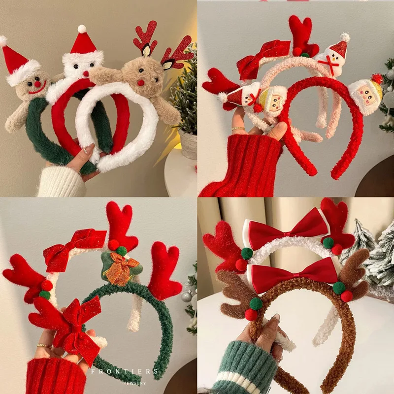 

Рождественский наряд, супер милые повязки на голову с рогами, очаровательные заколки для рождественской елки, фотосессии для мероприятий, головные уборы для выступлений