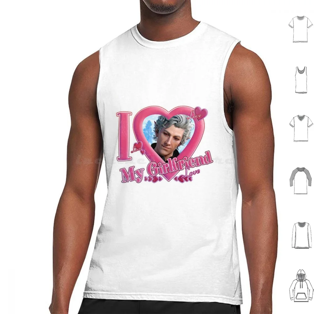 I Love My Girlfriend Astarion Tank Tops Vest Sleeveless Bg3 Baldurs Gate 3 Astarion Companion Romance Funny Meme Cute Laezel