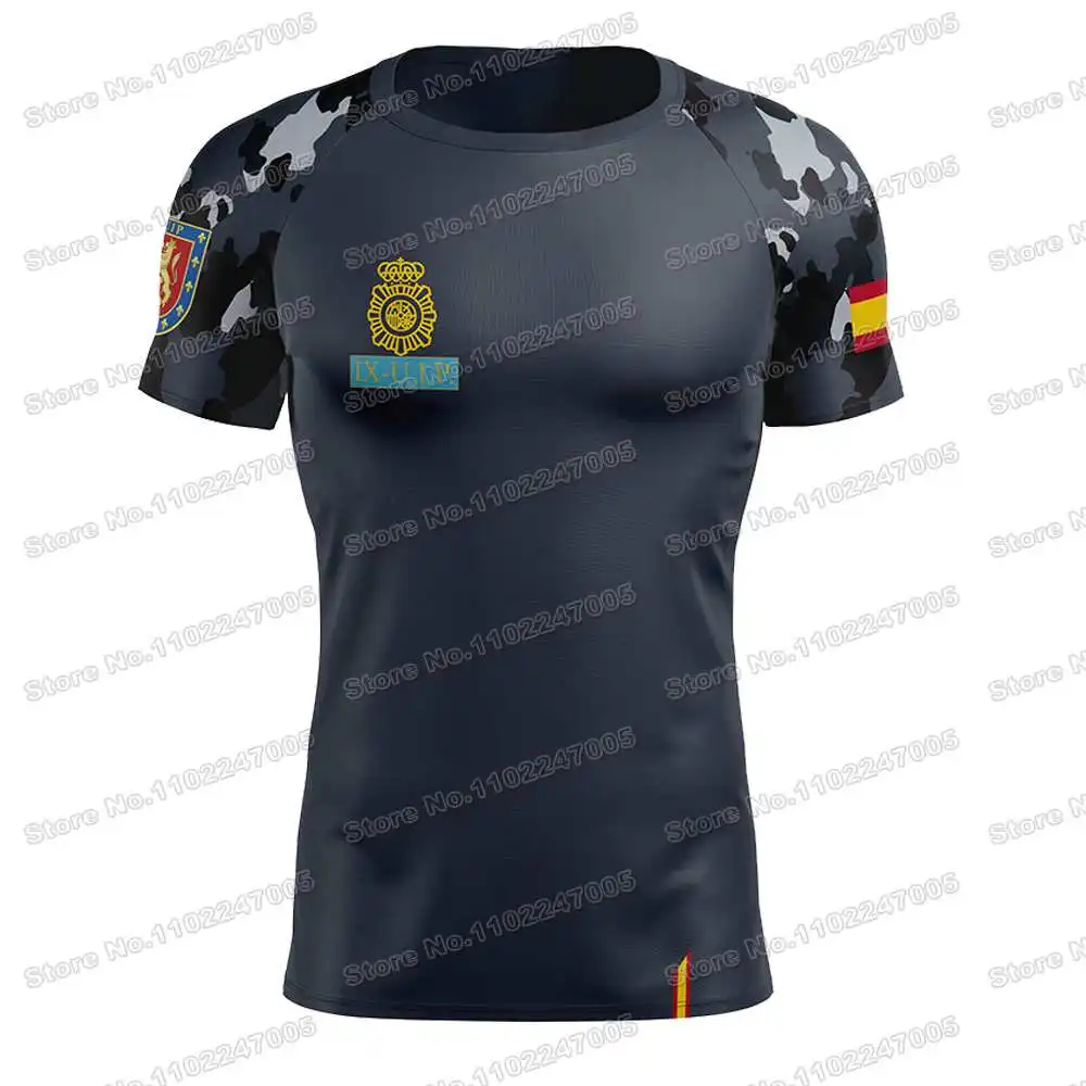 2023 IX UIP Oviedo National Police T Shirt Spanish Outdoor Tech Shirts MTB Clothing Training Tops Fitness Jersey Running Hiking