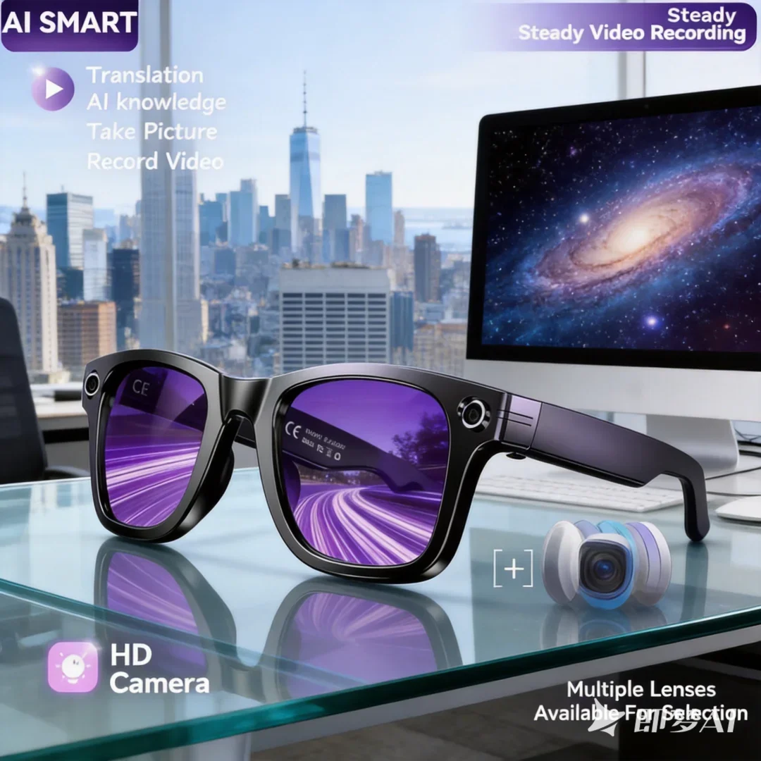 

AI Smart Glasses New 800W Camera AI Glasses Men Color-Changing Smart Translation Glasses Video Recording Smart Sunglasses