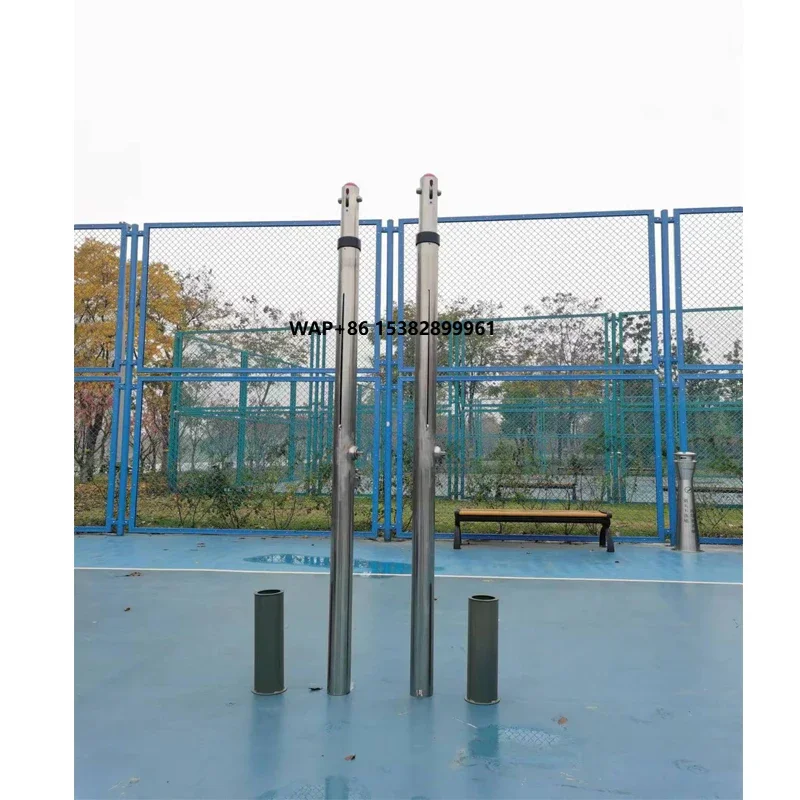 

Высококачественная регулируемая волейбольная стойка из нержавеющей стали для установки в грунт, спортивное оборудование, в продаже