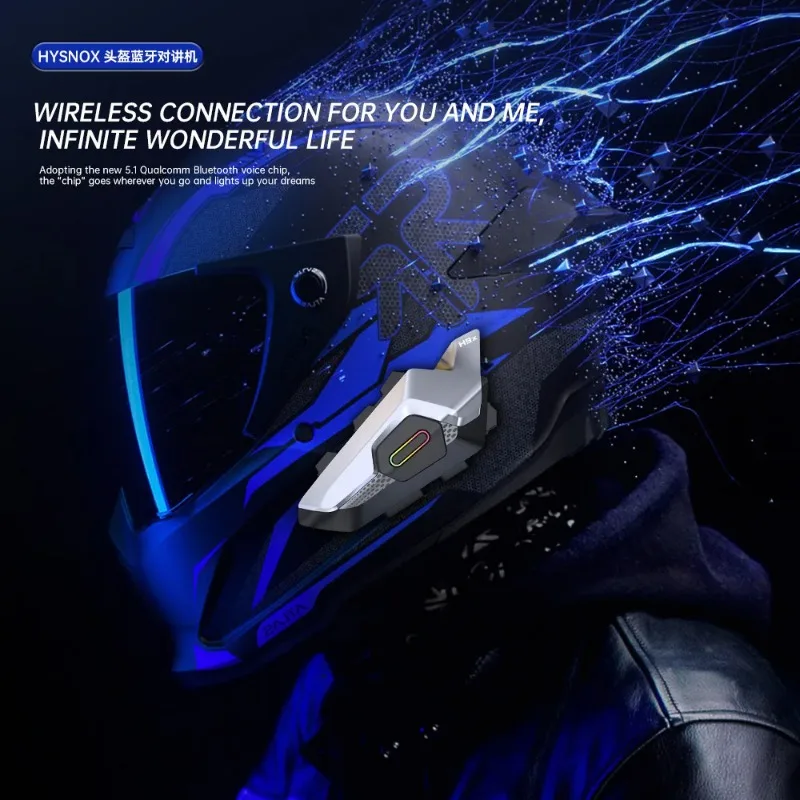 

The H9X new 10-person intercom 2KM motorcycle helmet Bluetooth intercom headset supports multi-mode switching