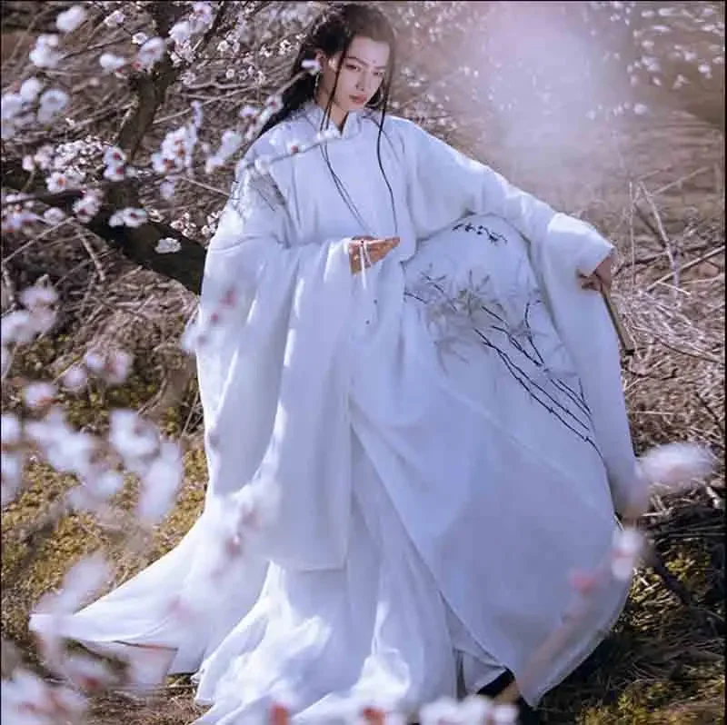 

Hanfu Мужчины Женщины Китайский Древний Традиционный Hanfu Пары Косплей Костюм Необычные Платья Hanfu Белое Платье Для Мужчин Плюс Размер XL