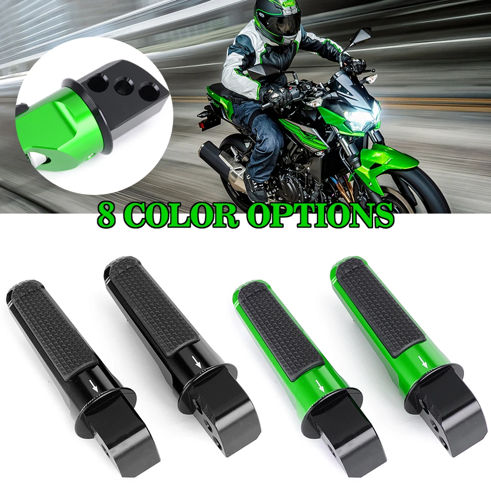Rear Foot Pegs Passenger Pedal For KAWASAKI ER-6F Z400 Z650 Z750 Z750R Z800 Z900 Z900RS Z1000 Z1000R ZX-6R ZX-10R ZZR1400