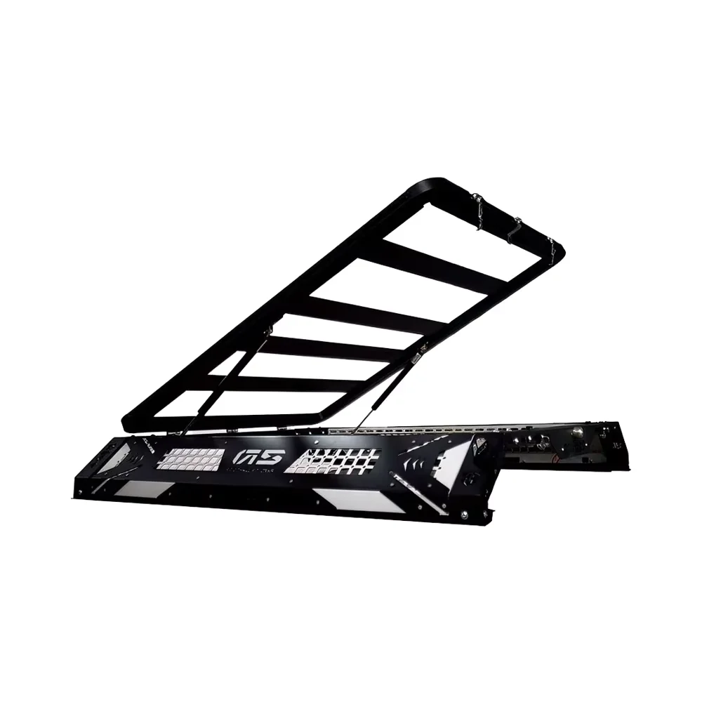 Truck Accessories Aluminum Alloy Flat Roof Rack Roll Bar Platform Rear Rollbar for  F150 Ranger Tacoma Tundra Hilux
