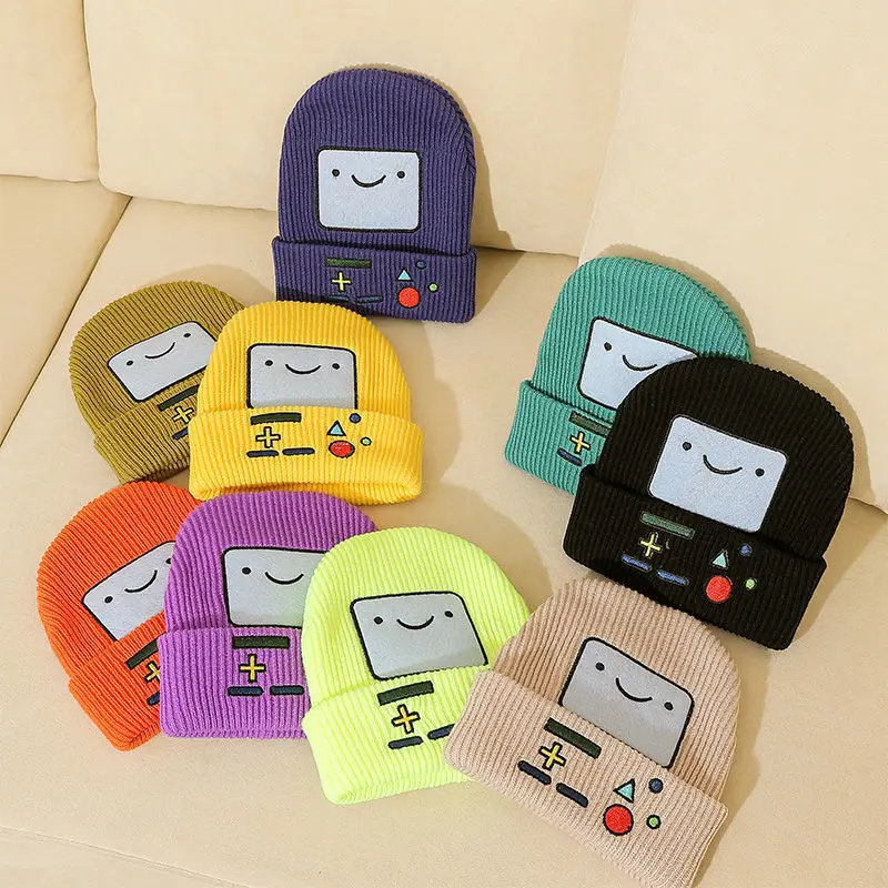 New Cartoon Adventure Time Casual Beanies For Women Men Hip Hop Beanie Hat Lovely Warm Knitted Skull Bonnet Gorros Ski Skullies