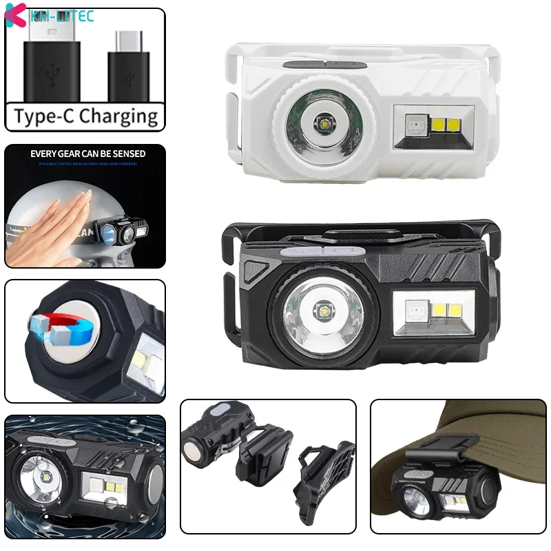 

Fishing LED Headlamp Camping Light Portable Mini XPE LED USB Head Lamp Fishing Headlight Flashlight Torch 9 Modes