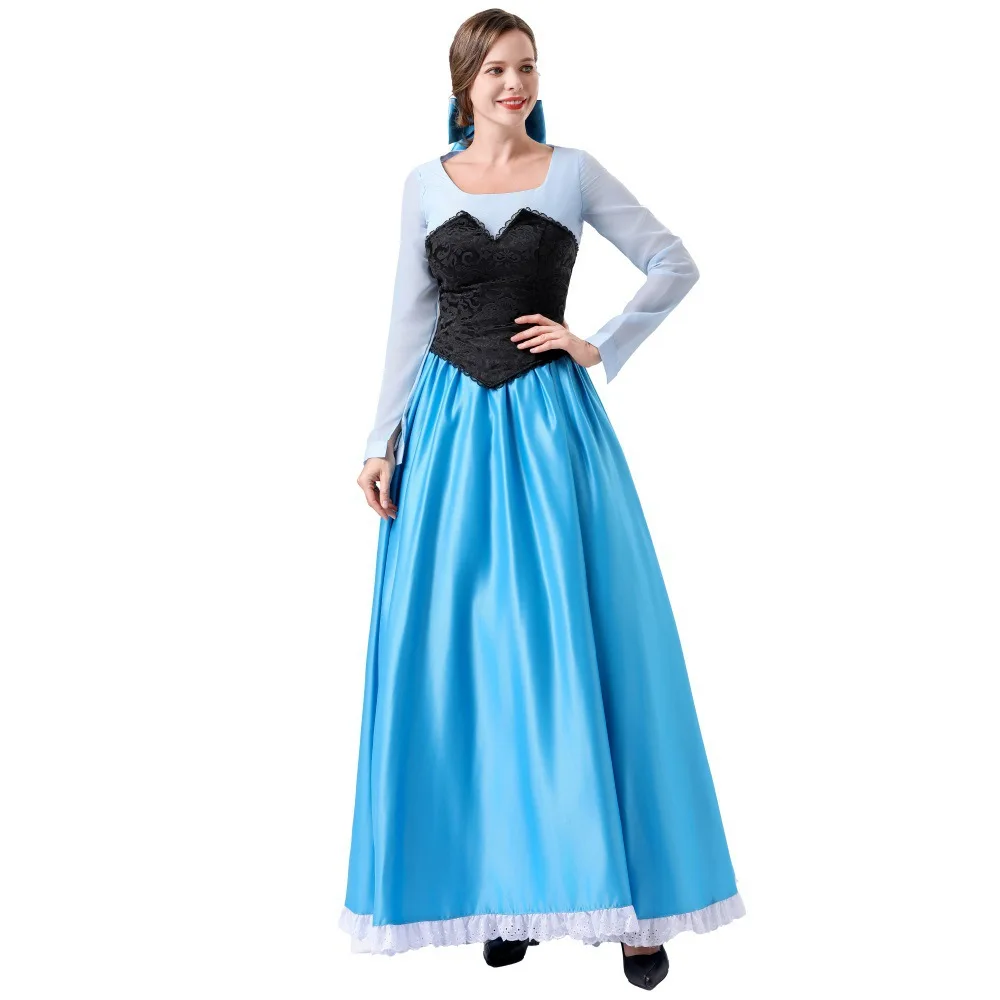 Adult Women's  Princ Dr loween Par Costume Fairy T Role-plang Clothing Mermaid Tail Evening Gown