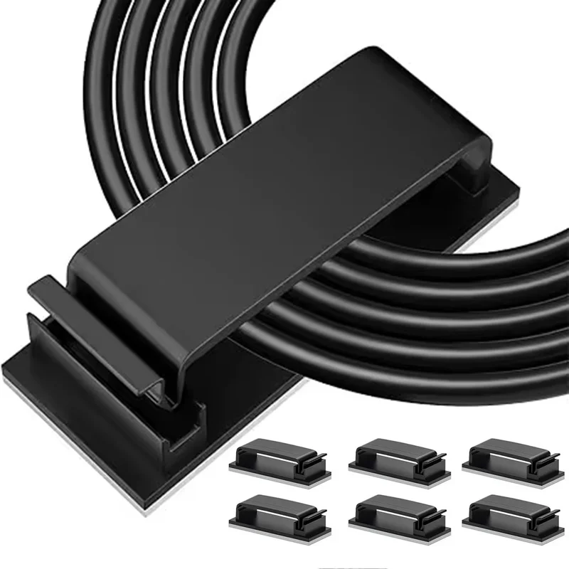 10Pcs Cable Clips Wire Organizer For Home Office Cord Management Harness Clamp Management Buckle Home Office Table Accessories