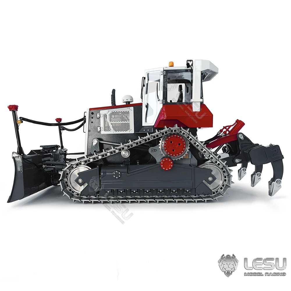 RTR! LESU 1/14 RC Crawler Dozer Aoue DT60 Bulldozer Hydraulic Construction Vehicles Model Truck Pump Lights Sound Battery Radio