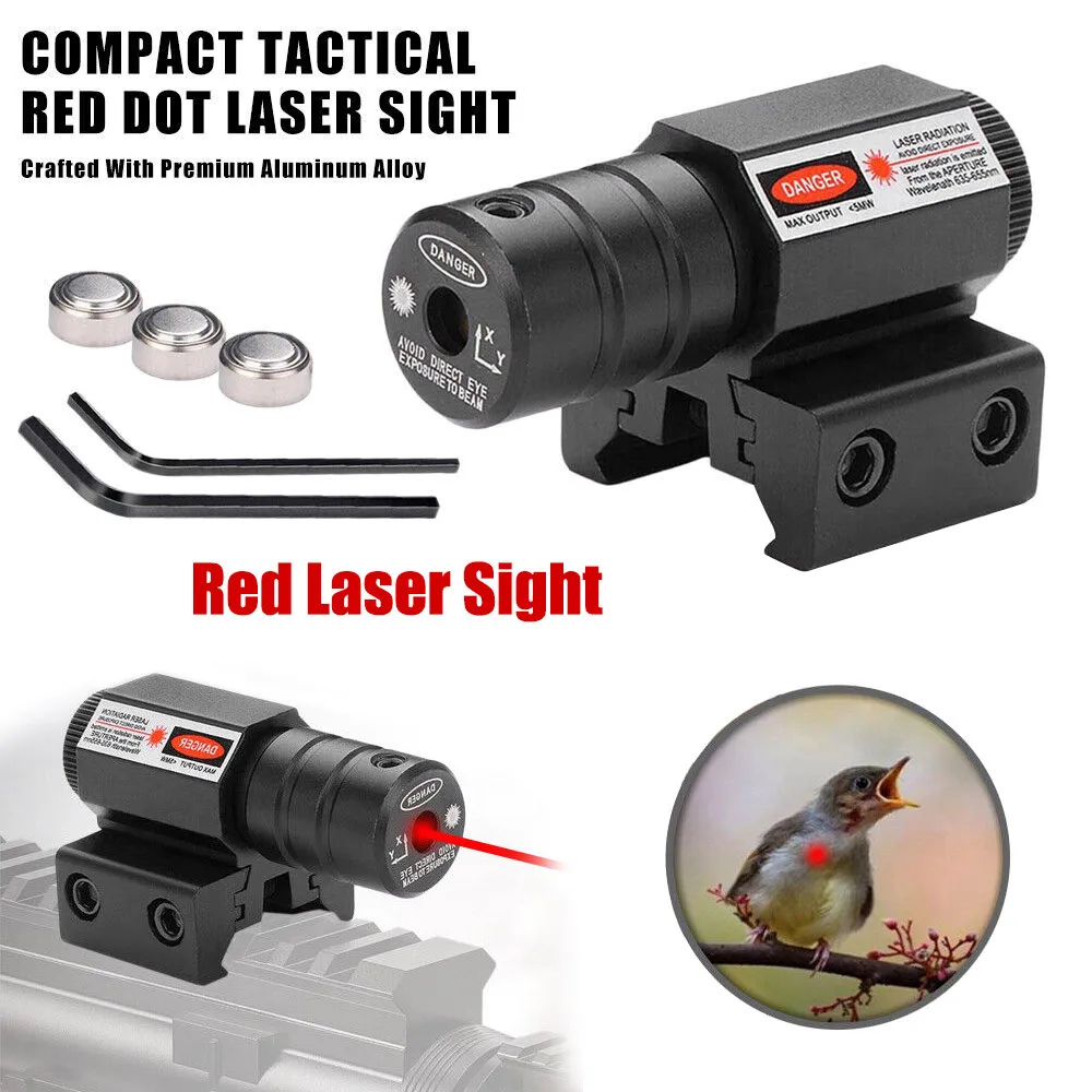التكتيكية الأحمر الأخضر نقطة نطاق البصر بالليزر العالمي 11 مللي متر 20 مللي متر Picatinny السكك الحديدية جبل بندقية مسدس البصر بالليزر مع البطارية