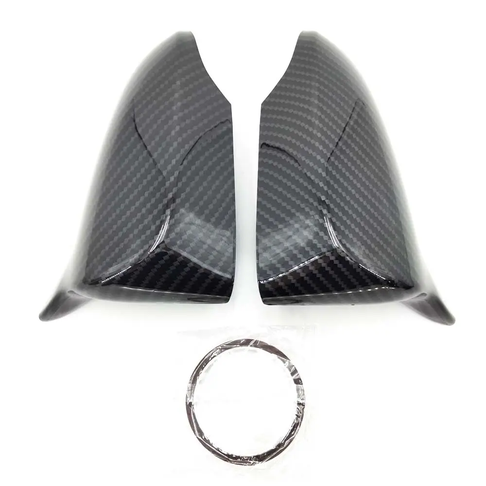 

Carbon Fiber Look Ox Horn Rear View Mirror Cover Trim For Toyota Camry 2012-2017