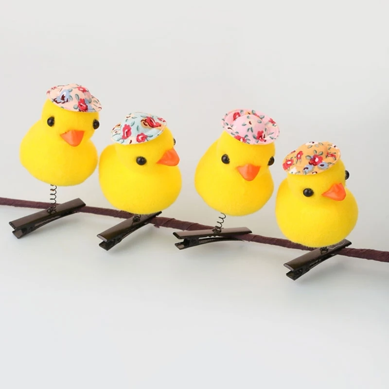 Little Yellow Duck Hairpin Side Clips for Women Girls Cartoon Shaped Hair Clip Headwear Headdress Hair Drop shipping