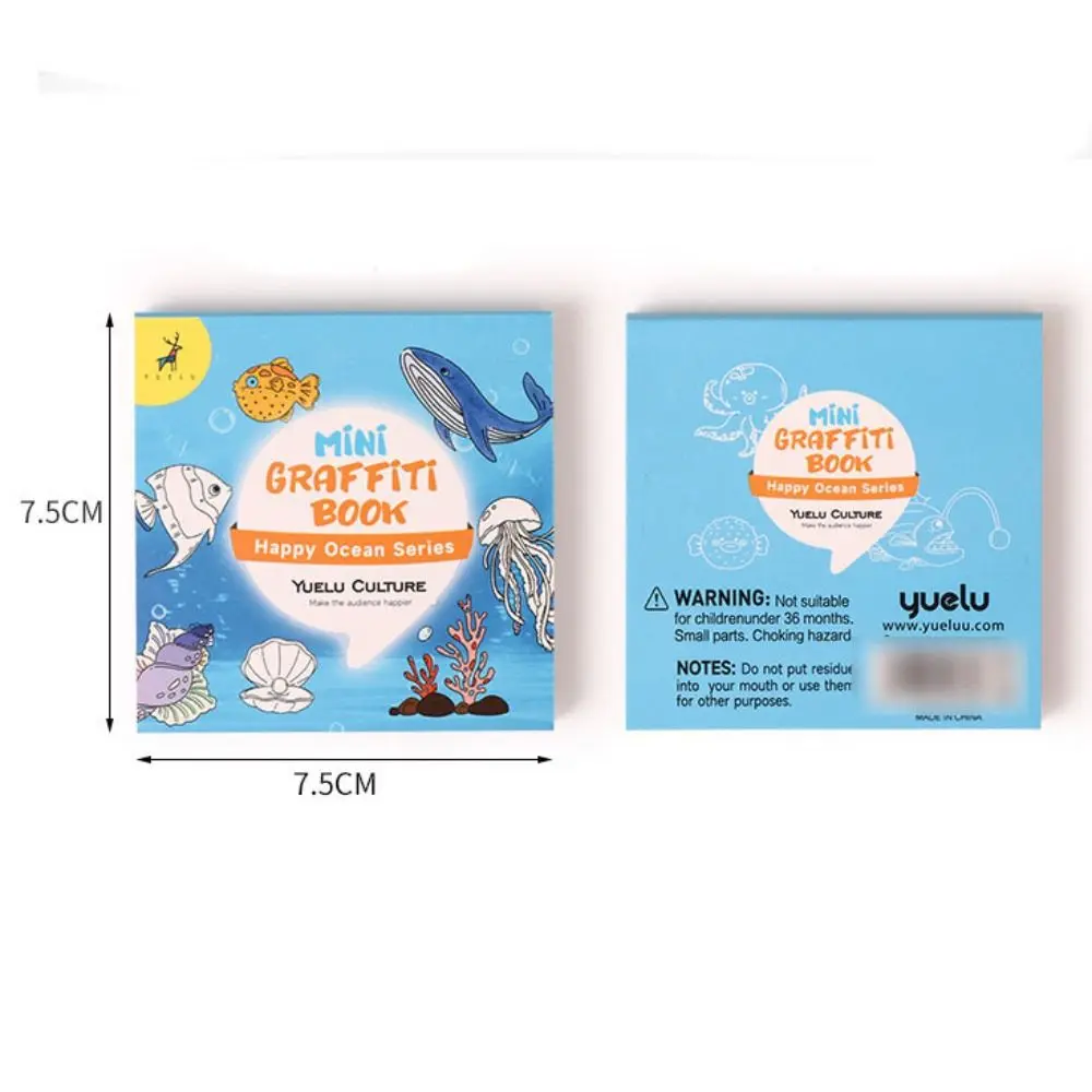 50 ورقة من كتاب تلوين الورق الكرتوني، كتاب رسم جرافيتي صغير، كتاب رسومات جرافيتي، هدية للطعام على شكل حيوانات